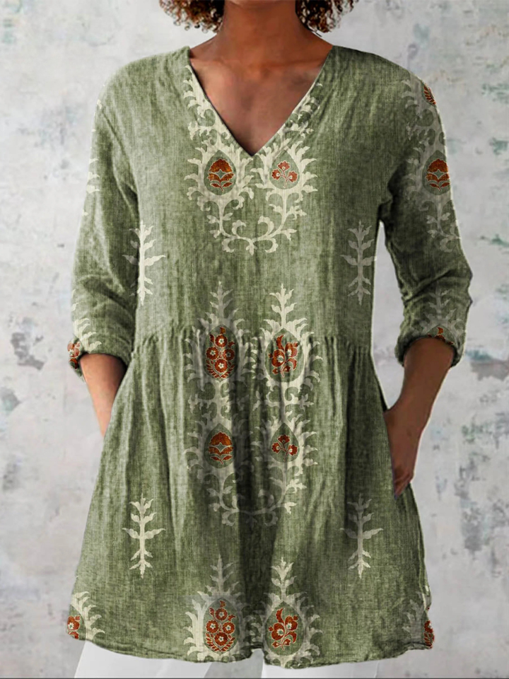 Providencia | Blusa Manga Larga con Escote en V