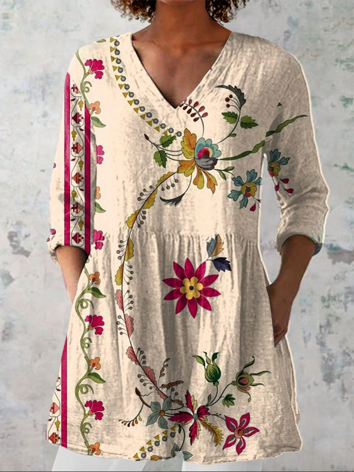 Consuelo | Blusa Manga Larga con Escote en V