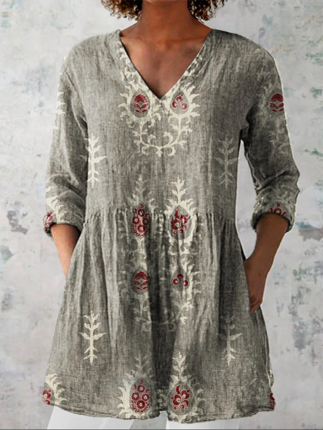 Providencia | Blusa Manga Larga con Escote en V