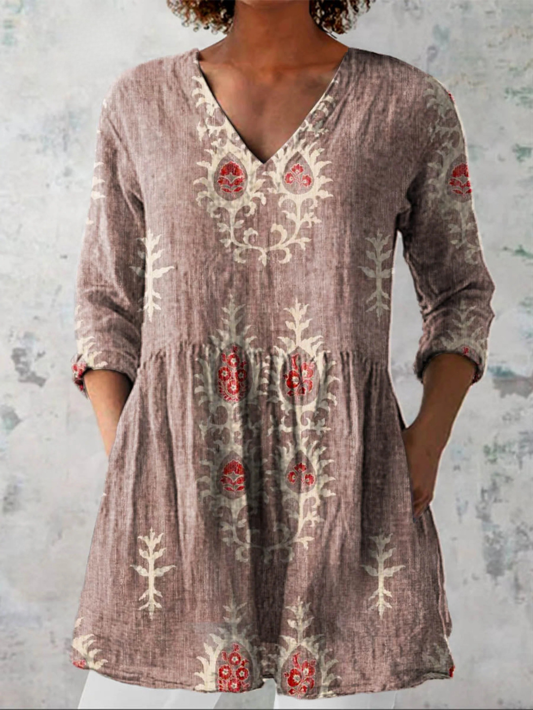 Providencia | Blusa Manga Larga con Escote en V