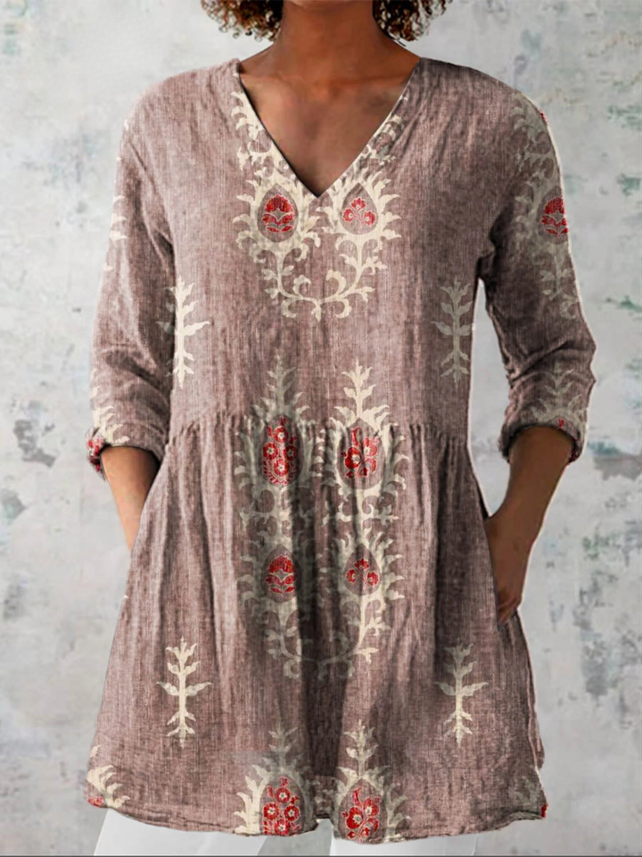 Providencia | Blusa Manga Larga con Escote en V