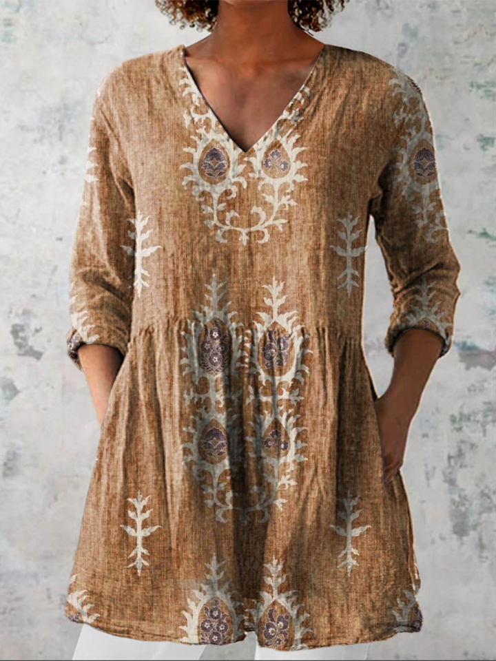 Providencia | Blusa Manga Larga con Escote en V
