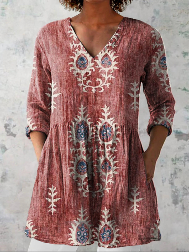 Providencia | Blusa Manga Larga con Escote en V